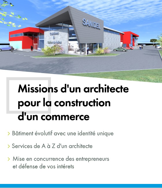 Projet de construction d'un commerce d'un bureau d'architecture